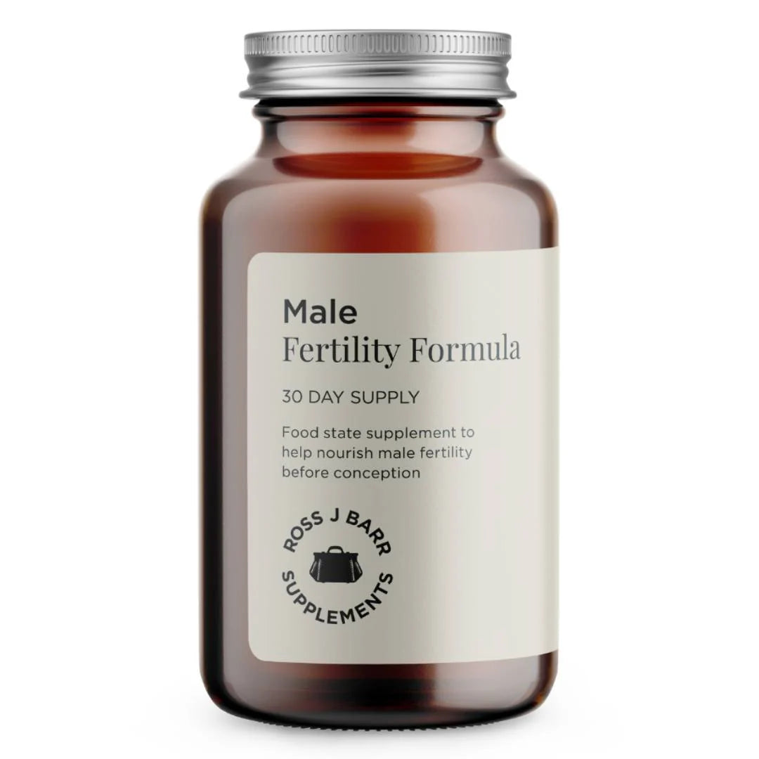 Ross J. Barr Male Fertility Formula 60 tablets – front-of-pack product bottle shot on white background