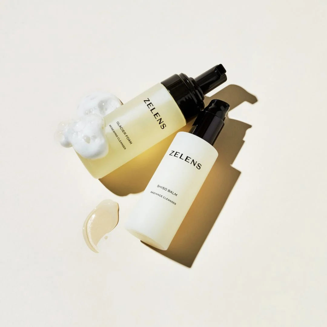 Zelens Shiso Balm Radiance Cleanser bottle with pump, 125ml