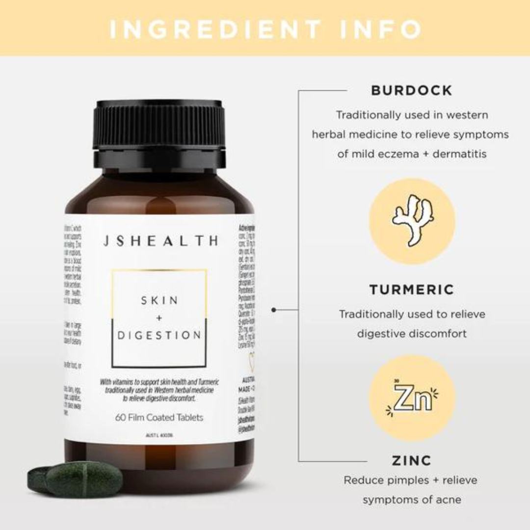JSHealth Skin + Digestion Supplement, 60 Tablets