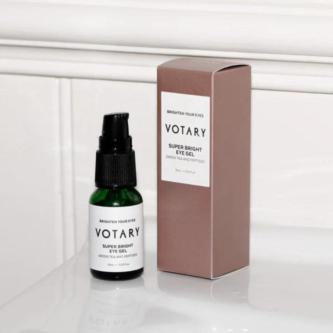 Votary Super Bright Eye Gel - Green Tea and Peptides, 15ml