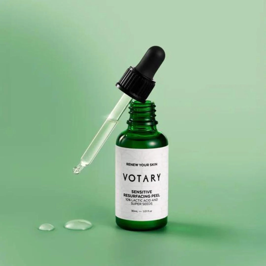 Votary Sensitive Resurfacing Peel - 10% Lactic Acid and Super Seeds, 30ml