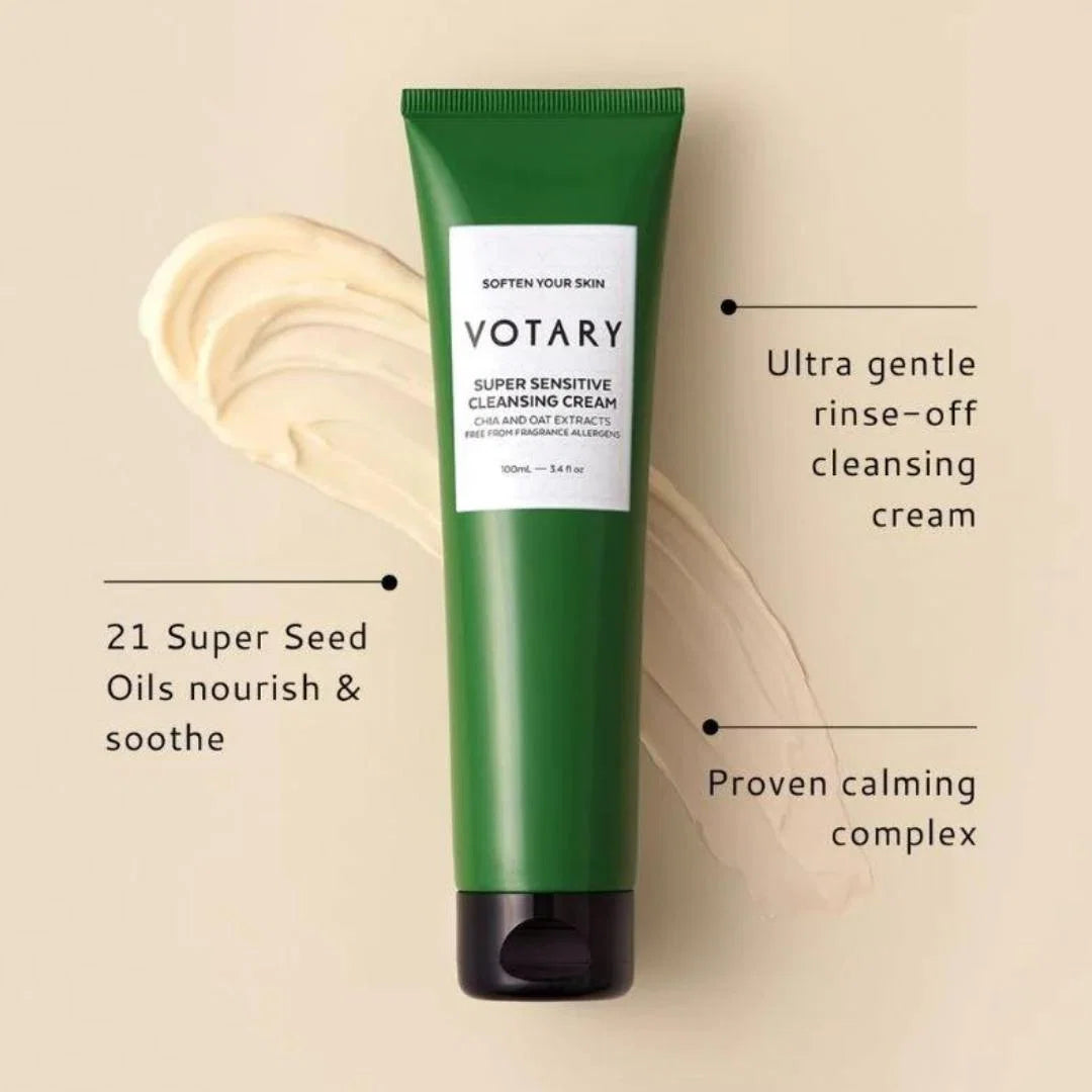 Votary Super Sensitive Cleansing Cream - Chia and OAT Extracts, 100ml