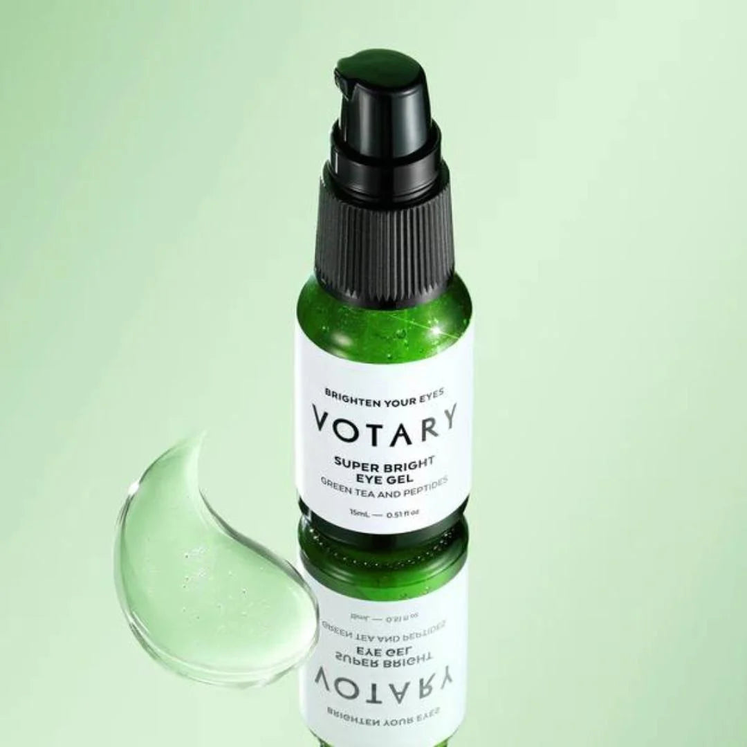 Votary Super Bright Eye Gel - Green Tea and Peptides, 15ml