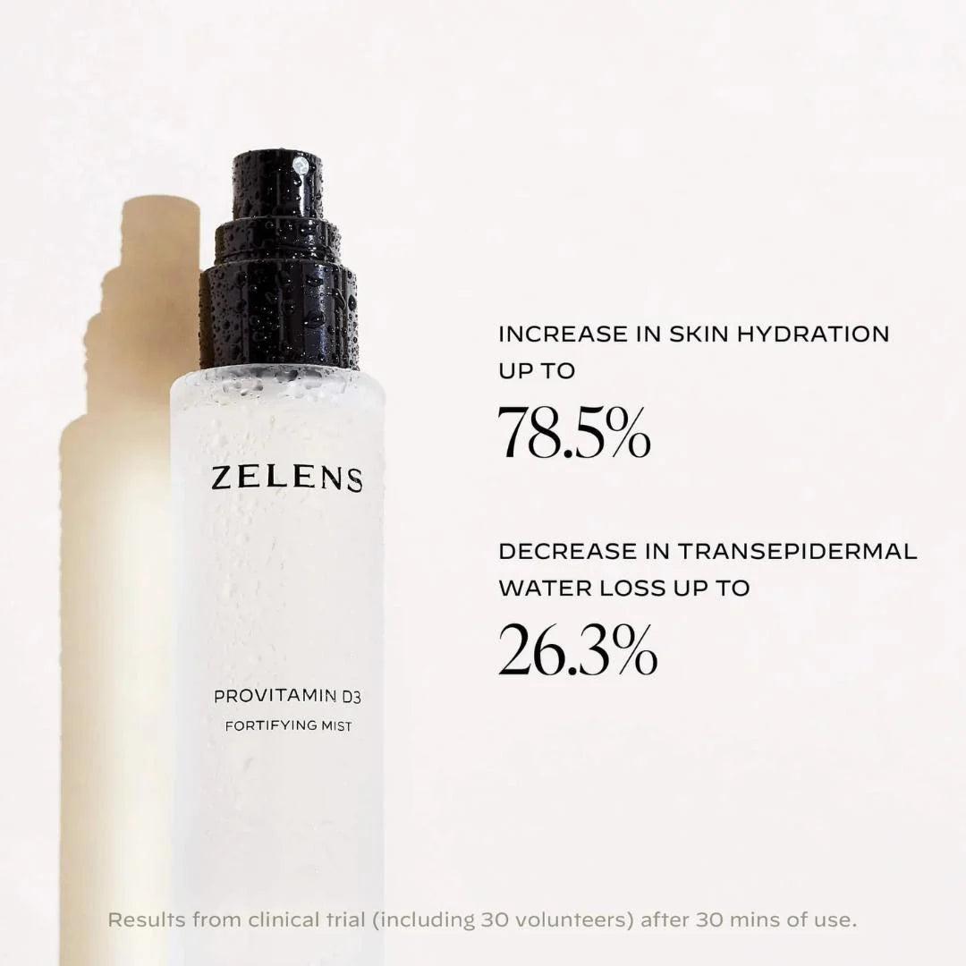 Key benefits of Zelens Provitamin D3 Fortifying Mist for skin barrier strength and hydration