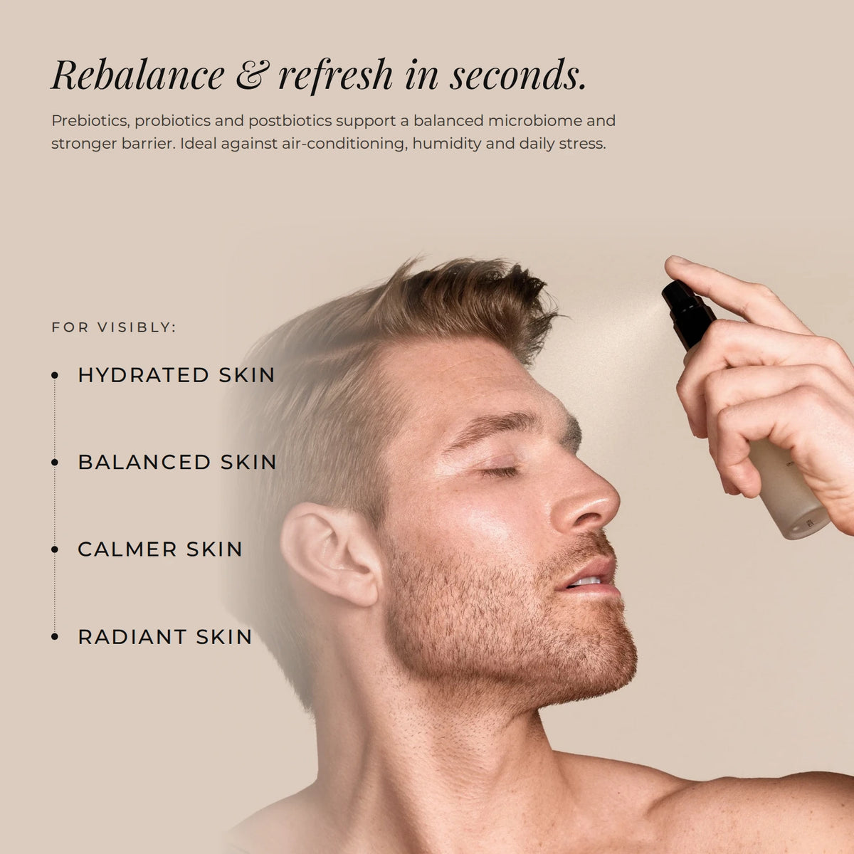 Zelens Microbiota P3 Probiotic Balancing Mist: rebalance and refresh in seconds with prebiotics, probiotics and postbiotics, for visibly hydrated, balanced, calmer, radiant skin