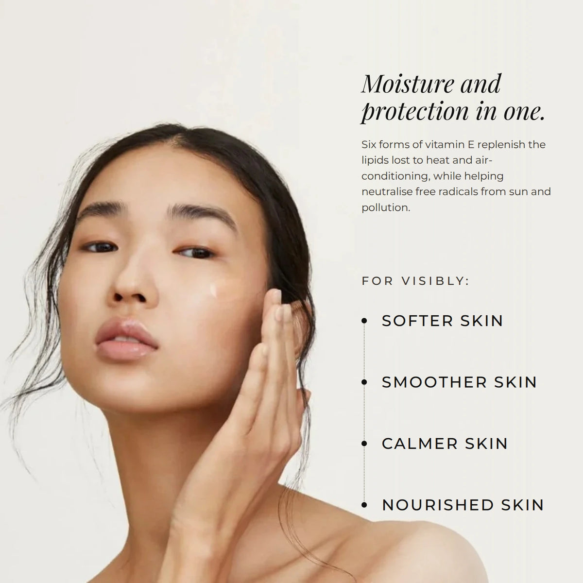 Zelens Power E vitamin E serum: moisture and protection in one. Six forms of vitamin E for visibly softer, smoother, calmer, nourished skin