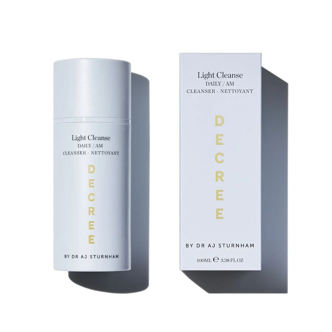 Decree Light Cleanse Daily AM Cleanser 100ml – verified customer reviews panel on light background