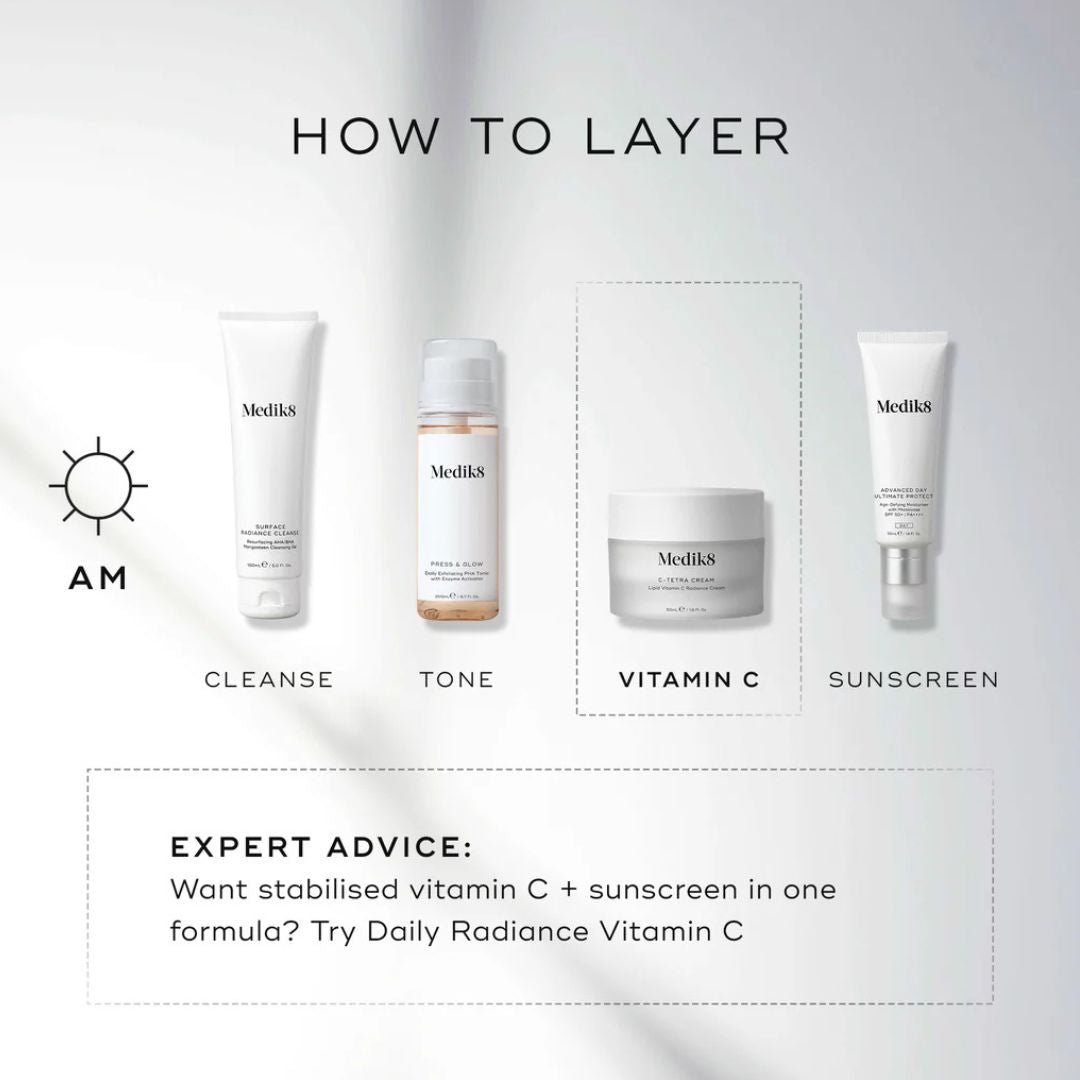 Medik8 C-Tetra® Cream Lipid 3% Vitamin C Radiance Cream, 50ml