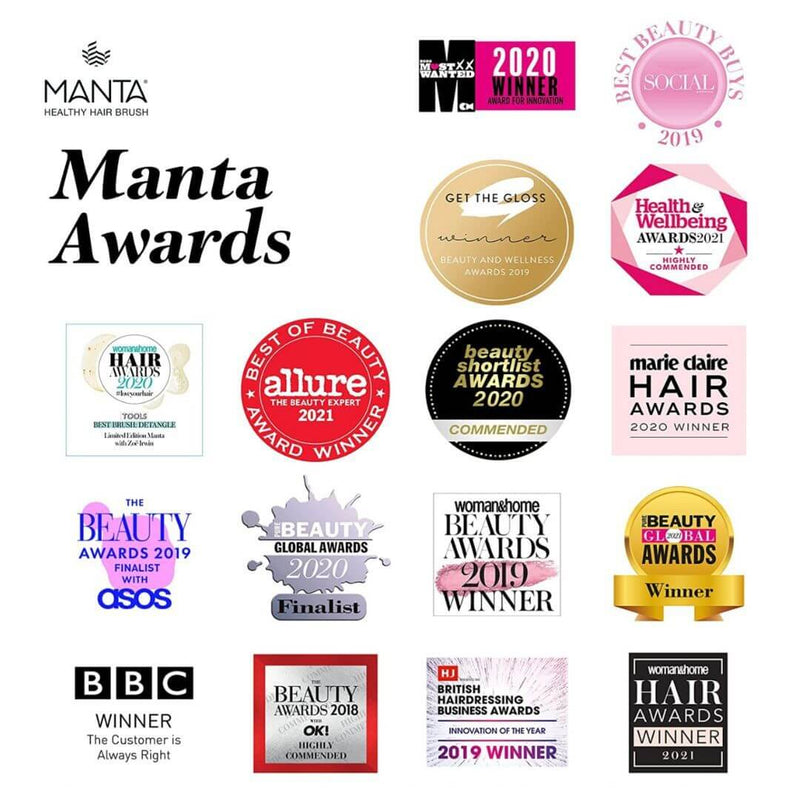 Manta Healthy Hair Brush Awards Winning