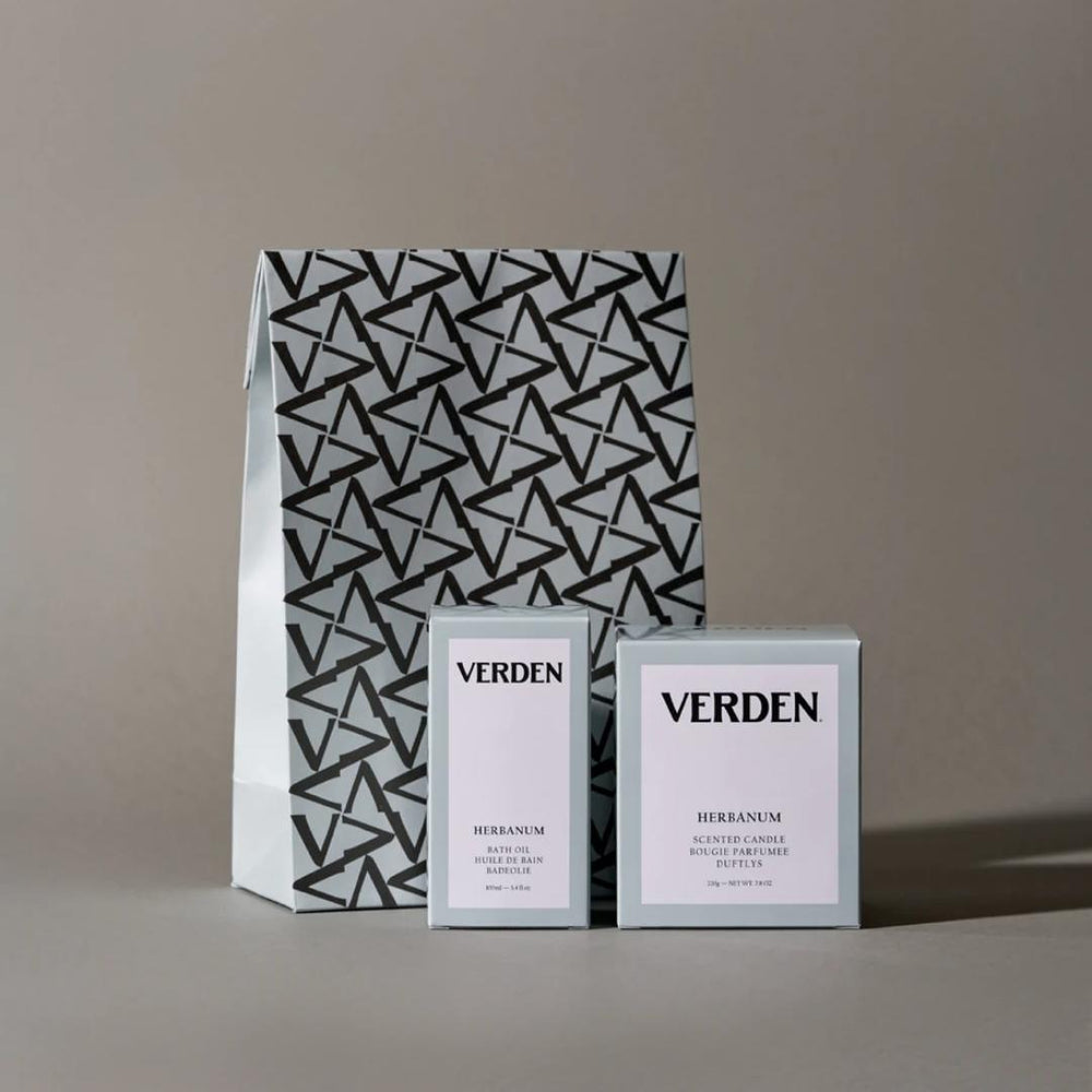 Verden Herbanum Candle and Bath Oil Set, All Natural Fragrance